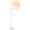 OttLite White Dual Shade LED Floor Lamp with USB Charging Station